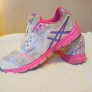 Pink grey Asics